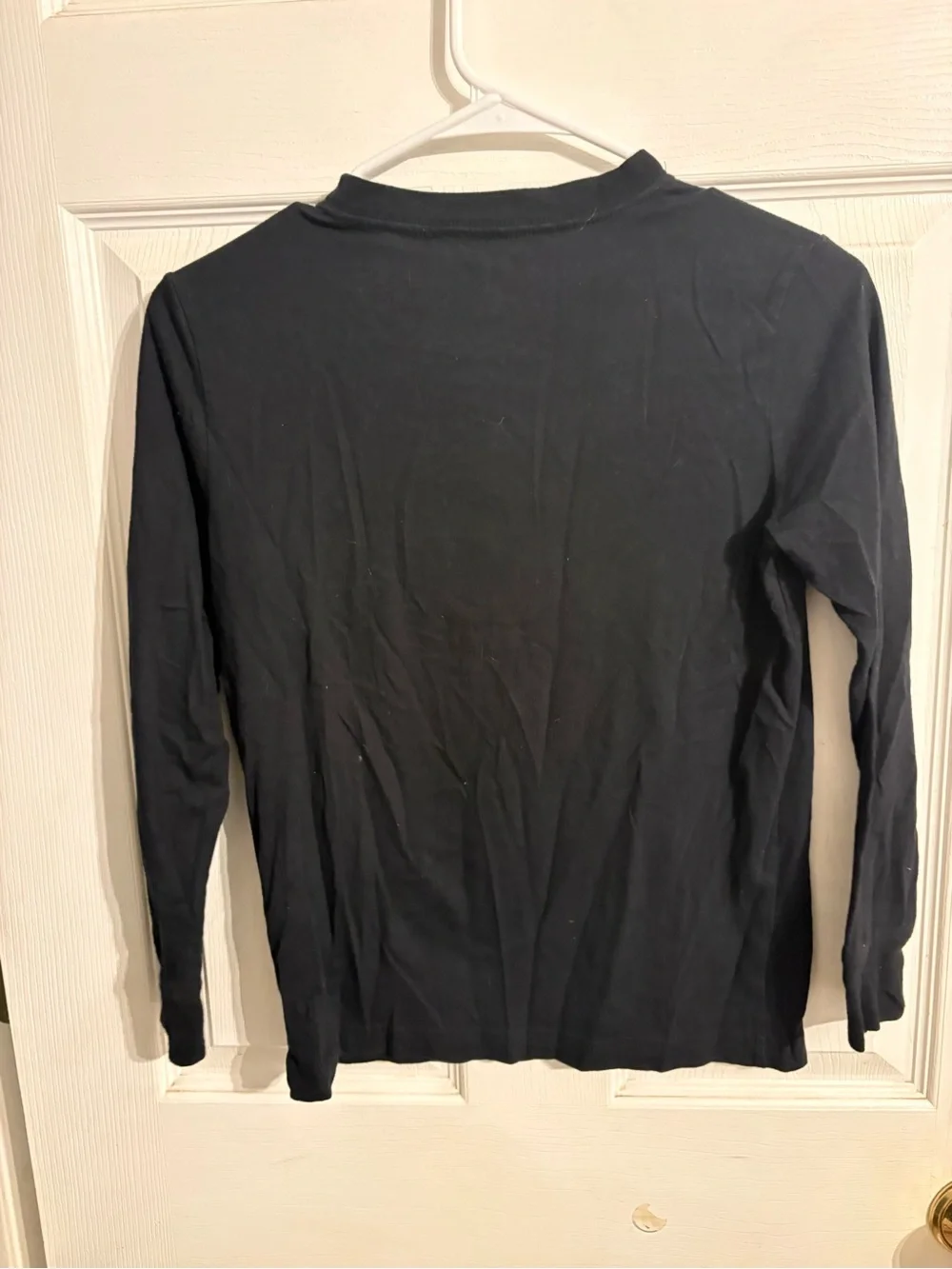 Nike Black Long-Sleeve Tee with Red & White Graphic Logo